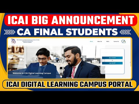 ICAI Big Announcement | CA Final Students | ICAI Digital Learning Campus Portal | SPOM Set A & Set B