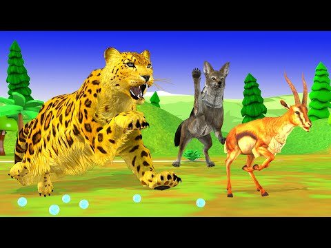 होशियार हिरण चीता की दौड़ कहानी Hindi Kahaniya New - Hindi moral story - Hindi Animated Fairy tales