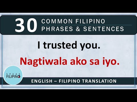 COMMONLY USED FILIPINO Phrases and Sentences! #3 (English-Tagalog)