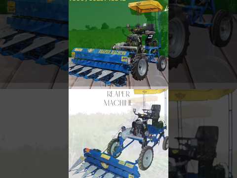 (4-WHEEL)REAPER MACHINE #greenland #reaperbinder #bigbull #rotavator #viraltranding #2k25 #reelviral