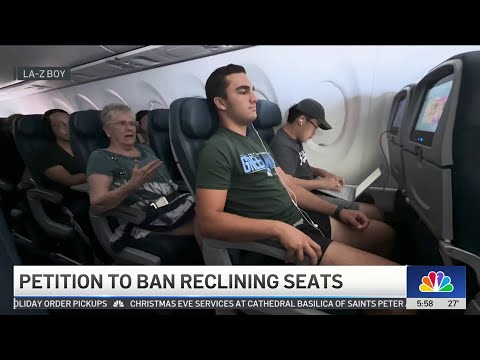 Should reclining seats on airplanes be banned?