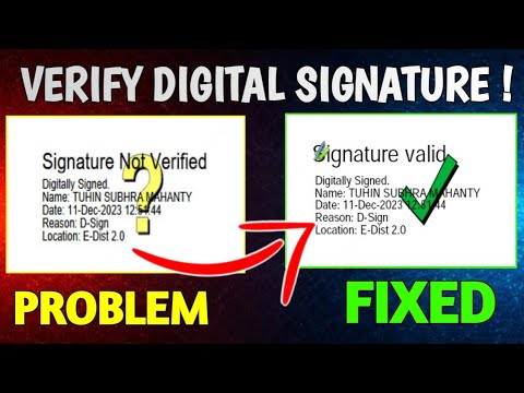 How to Validate DIGITAL SIGNATURE in All Certificate | Digital Signature not Verification Fixed