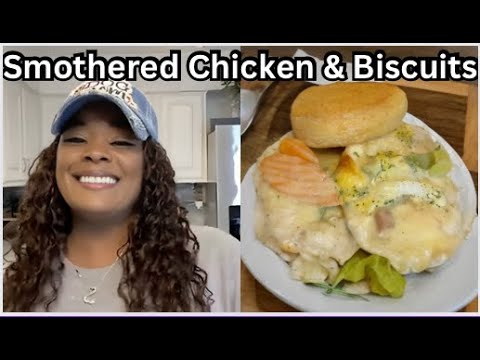 Smothered Chicken Breast And Biscuits