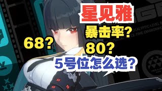 【絕區零】星見雅畢業暴擊率到底是68還是80？5號位到底是選攻擊？冰傷？還是穿透？