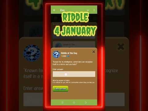 Riddle Of The Day Zoo 4 January | Zoo Riddle Of The Day Code | Riddle Of The Day Zoo