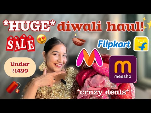 *HUGE* DIWALI KURTA SET HAUL 😱🪔| Myntra, Meesho & Flipkart 🛍️✨| All Under ₹1499 | Rashi Shrivastava