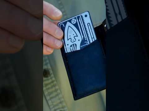 Best Survival Knife Card? /Wallet Carry EDC /Tiny Survival Card #shorts #survival #gear #shortsfeed