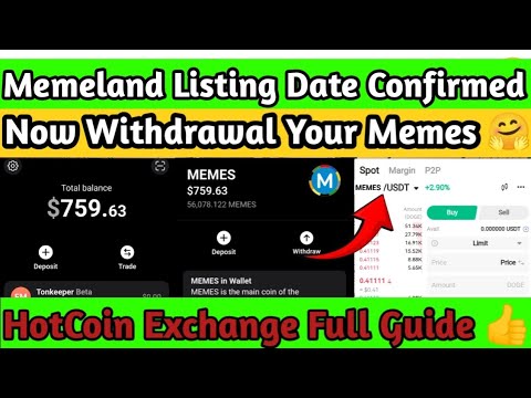 "Memeland Memes Tokens Listing Date Confirmed | How to Withdraw Memes Tokens"