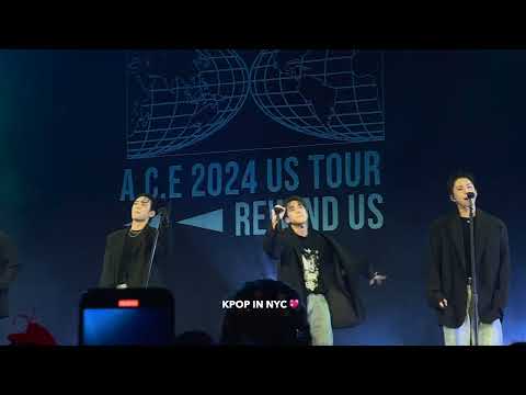 A.C.E 에이스 REWIND US TOUR IN NEW YORK 2024.07.16: Supernatural cuts + MENT + Effortless [fancam 직캠]