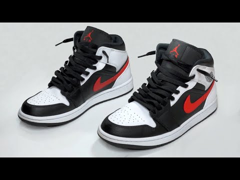 HOW TO LACE NIKE AIR JORDAN MID 1 LOOSE | (Jordan mid 1 Loosely laces style)