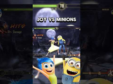 JOY VS MINIONS WHO WIN? #cercadevelho #minions #insideout #fyp #viralshort