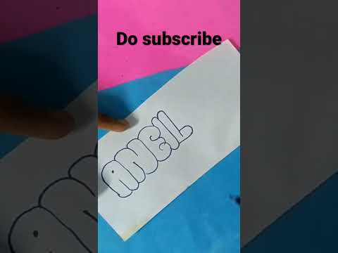 How to write ANEILIA in bubble letters 🥰#shorts#viral#videos