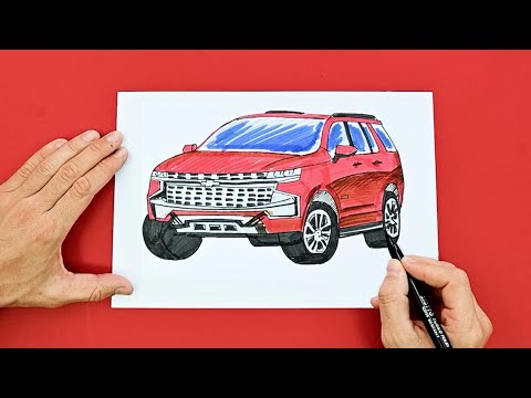 How to draw Chevy Tahoe SUV