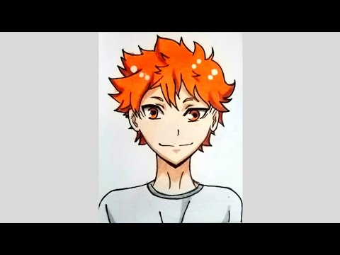 How to draw Hinata Shoyo #shorts #short #artsyfam #trending #viral #anime #haikyuu #hinata #kageyama