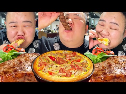 [Big Stomach King Challenge] Challenge Spend 1700 yuan to Eat Turkish Barbecue! The cheese pizza bi