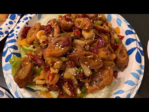 Red Chilli in Redlands, California with Honey Walnut Shrimp and Deep Fried Szechuan Intestines