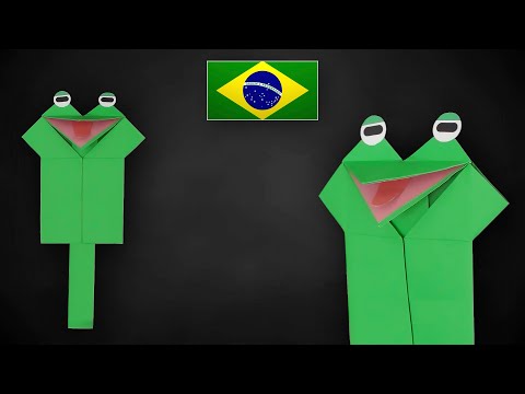 Sapo falante: Aprenda a fazer um sapo de origami que mexe a boca!