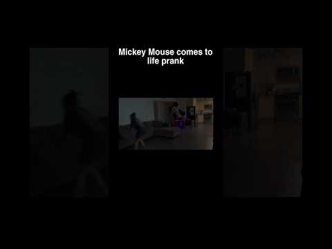 Mickey Mouse comes to life prank