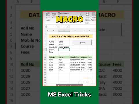 Macro MS Excel New Features | MS Excel Shortcut Key | Formula MS Excel #shorts #short #macro