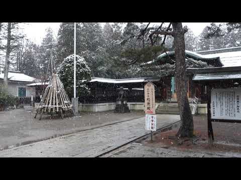 山形縣米沢市上杉神社下雪2