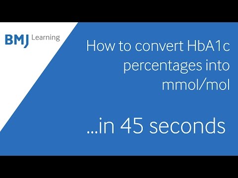 Convert HBa1c percentages to mmol/mol in 45 seconds!