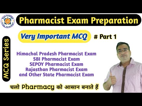 Pharmacist Exam Preparation | Important MCQ 1 | SBI, CRPF, RRB, Himachal, & State Pharmacist Exam