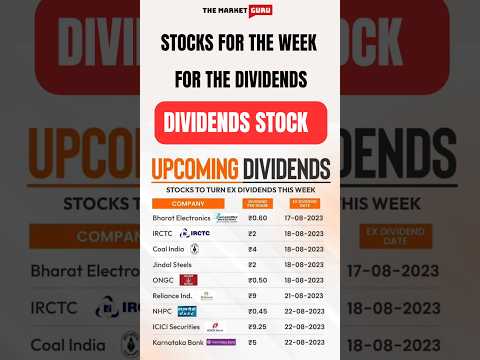 Dividends Stocks of the August 2023 #stockmarket #trading #dividendstocks #dividend #irctc #ongc #yt