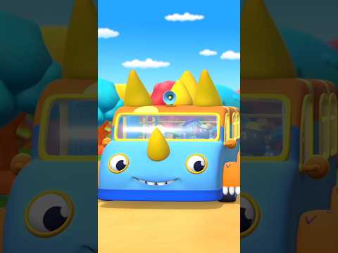 Wheels On The Bus Dino Safari #shorts #vehicles #loconuts #kidssongs #preschool