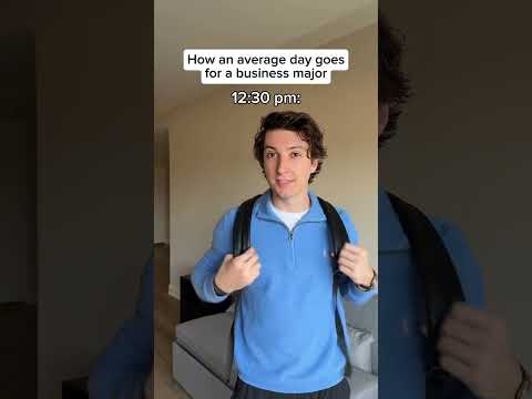 How an average day for a business major goes #shorts #college #collegelife #student #school #pov