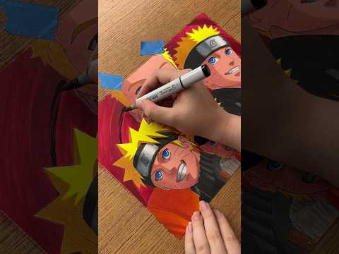 Drawing NARUTO 4 phases #naruto #narutouzumaki #narutoshippuden #uzumaki