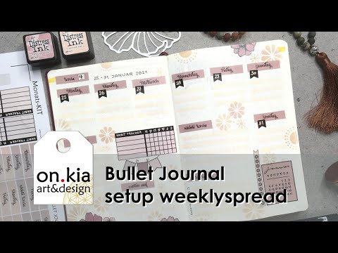 setup Bullet Journal weeklyspread 04/2021