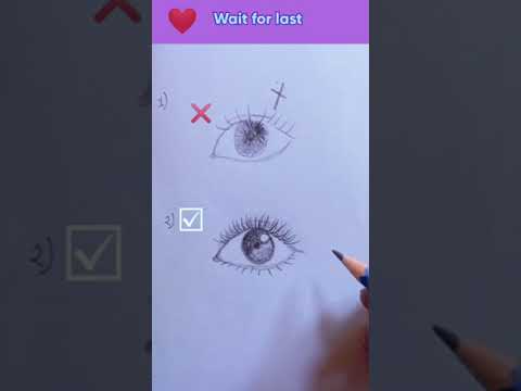 How to draw an eye 👀😱❤ #shorts # trending#drawingtutorial