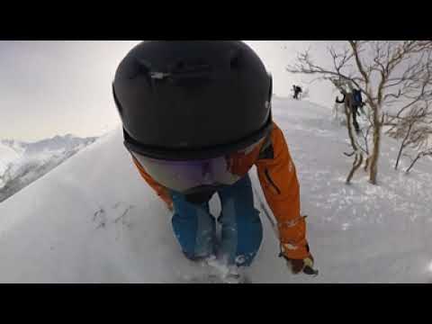 【360°】富良野岳北尾根  バックカントリー 山スキー BC でパウダーを滑りまくる