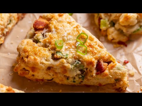 Savory Bacon, Cheddar, & Scallion Scones