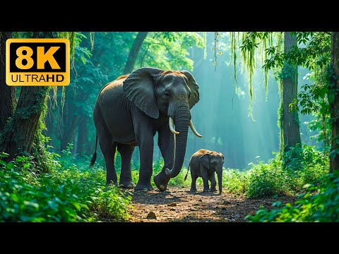 Supreme Nature Journey 8K UTRA HD🐾Natural Beauty Brings To Jungle Animals With Soft Music