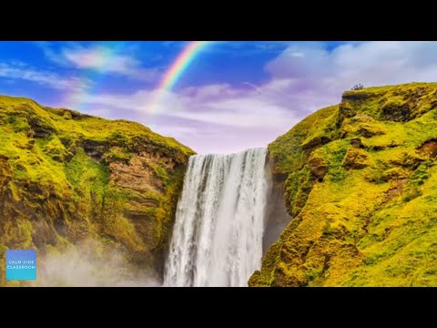 Quiet Music For Kids In The Classroom - Waterfall - Relaxing instrumental music with birds singing