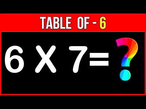 Table of 6 | Multiplication Tables for Kids | Math Tables