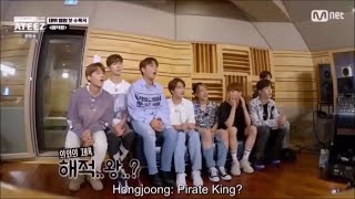 Codename is ATEEZ - Clip: First time ATEEZ Hears Pirate King (Eng Sub)