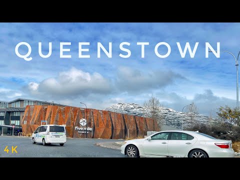 Queenstown Drive Tour After Spring Snowfall | Frankton To Town Centre | New Zealand Driving Tour 4K