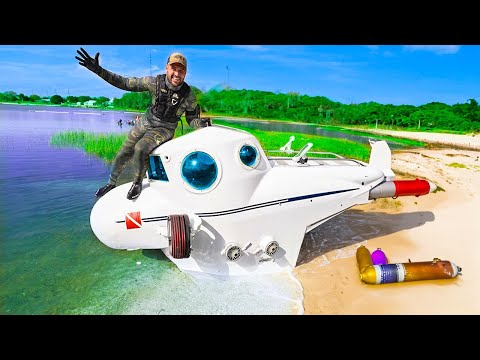 TURBO Charging Personal SUBMARINE On A BUDGET!! (water test)