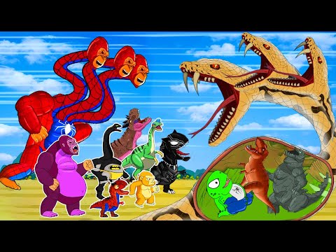 Titanoboa VS T-Rex, Alligator : Dinosaurs fossils Episodes Indoraptor, Skeletons Animation Cartoon!