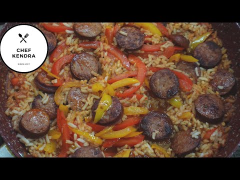 Sausage Peppers and Rice Skillet!