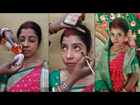 Summer Bridal Makeup/ Real Bridal Makeup/ Easy Eye Makeup/ Glass Finish Makeup