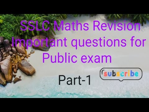 SSLC exam#important #question #maths#useful #students