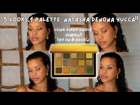 Try-on & review: NATASHA DENONA YUCCA palette (includes 5 easy looks using every shade ) • SWATCHES