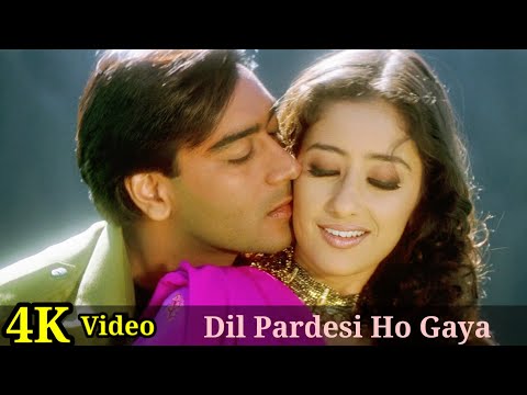 Dil Pardesi Ho Gaya 4K Video Song |Kachche Dhaage| Ajay Devgn, Manisha Koirala, Kumar Sanu HD