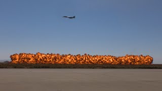 B-1 Lancer bomb run and aileron roll, Edwards AFB Airshow 2022