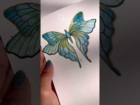 DIY butterfly bookmark🦋📒#shorts #art