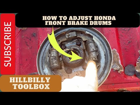 How to adjust Honda front brake drums