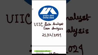 UIIC Data Analyst 2024 Exam Analysis and Cut off